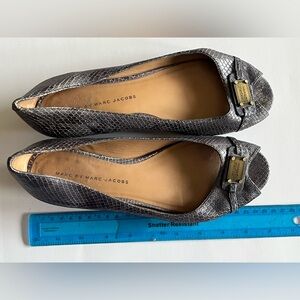 Marc by Marc Jacobs Blue-Grey Snakeskin Loafers